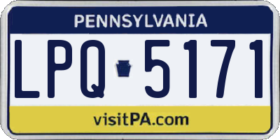 PA license plate LPQ5171