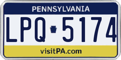 PA license plate LPQ5174