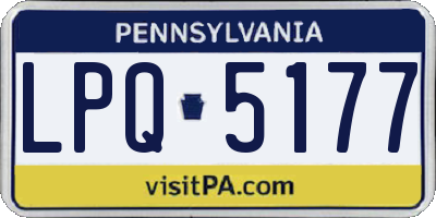 PA license plate LPQ5177