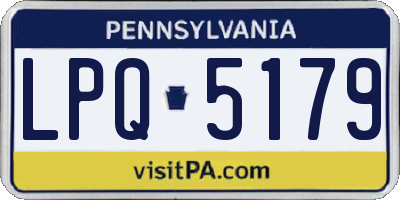 PA license plate LPQ5179