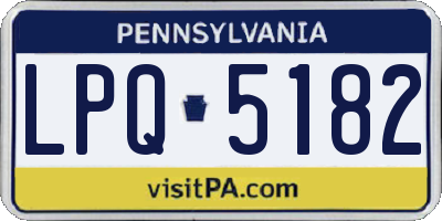 PA license plate LPQ5182