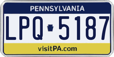 PA license plate LPQ5187