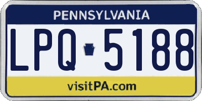 PA license plate LPQ5188