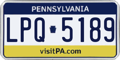 PA license plate LPQ5189