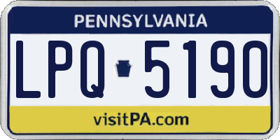 PA license plate LPQ5190