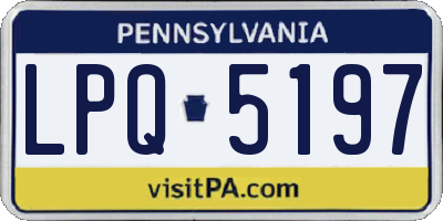PA license plate LPQ5197