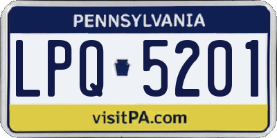 PA license plate LPQ5201