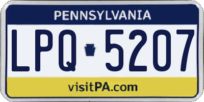 PA license plate LPQ5207