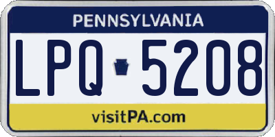 PA license plate LPQ5208