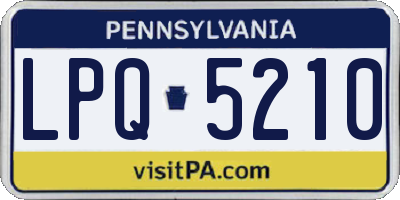 PA license plate LPQ5210