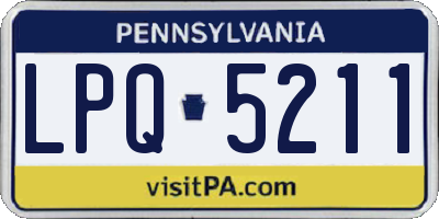 PA license plate LPQ5211