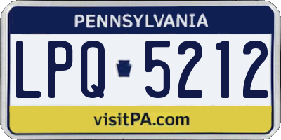 PA license plate LPQ5212