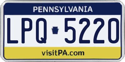 PA license plate LPQ5220