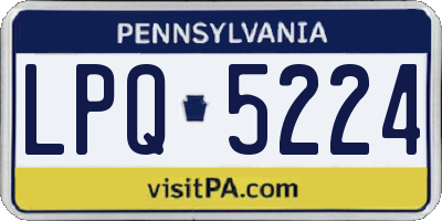 PA license plate LPQ5224
