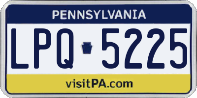 PA license plate LPQ5225