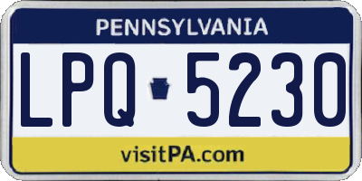 PA license plate LPQ5230