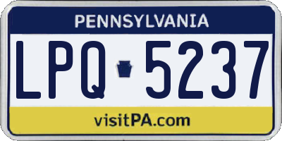 PA license plate LPQ5237