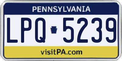 PA license plate LPQ5239