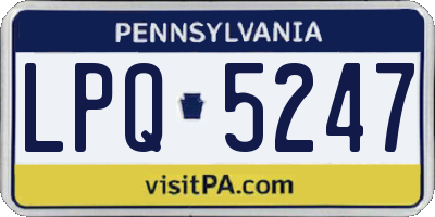 PA license plate LPQ5247