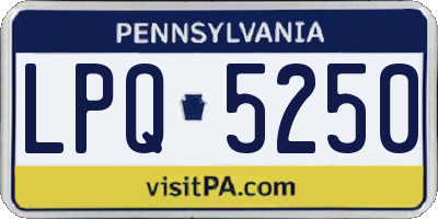 PA license plate LPQ5250
