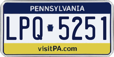 PA license plate LPQ5251