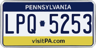 PA license plate LPQ5253