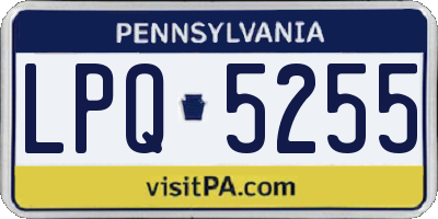 PA license plate LPQ5255