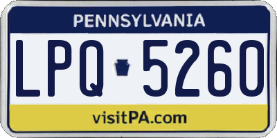 PA license plate LPQ5260