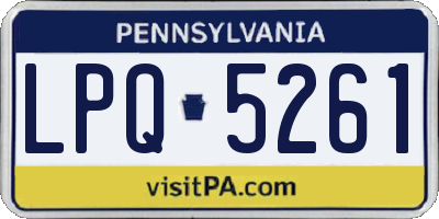 PA license plate LPQ5261