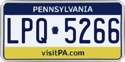 PA license plate LPQ5266