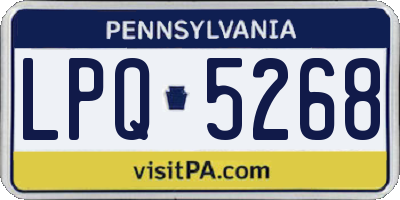PA license plate LPQ5268