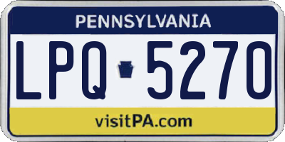 PA license plate LPQ5270