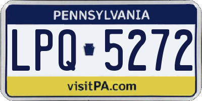 PA license plate LPQ5272