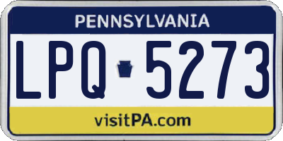 PA license plate LPQ5273