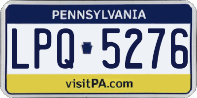 PA license plate LPQ5276
