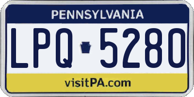 PA license plate LPQ5280