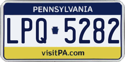 PA license plate LPQ5282