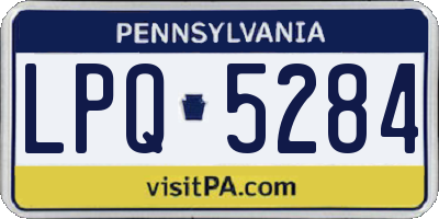 PA license plate LPQ5284
