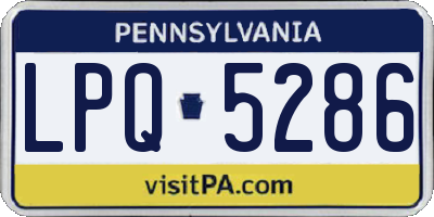 PA license plate LPQ5286