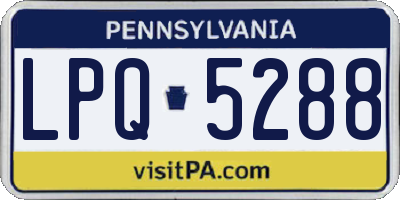 PA license plate LPQ5288