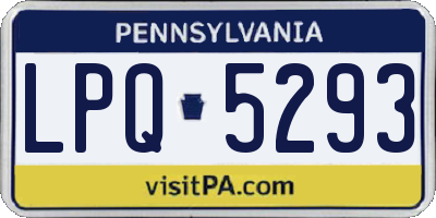 PA license plate LPQ5293