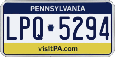 PA license plate LPQ5294