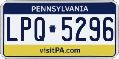PA license plate LPQ5296