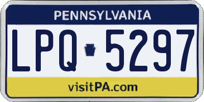 PA license plate LPQ5297