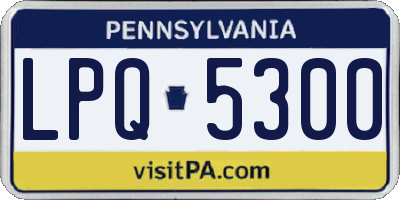 PA license plate LPQ5300