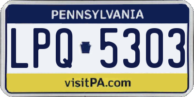 PA license plate LPQ5303