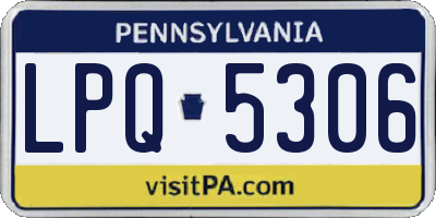 PA license plate LPQ5306