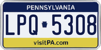PA license plate LPQ5308