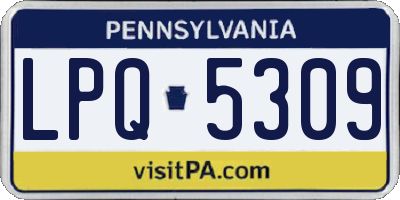 PA license plate LPQ5309