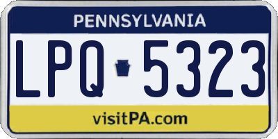 PA license plate LPQ5323